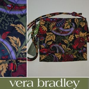 Vera Bradley Baird Hipster Midnight Garden Paisley Crossbody Bag, Small